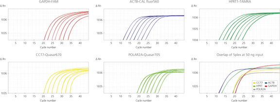 Multiplex up to 5 targets per assay