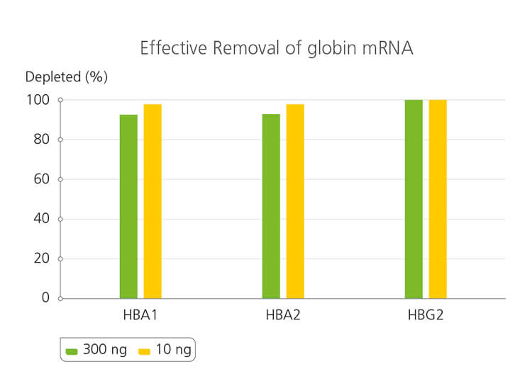 Effective removal of globin mRNA